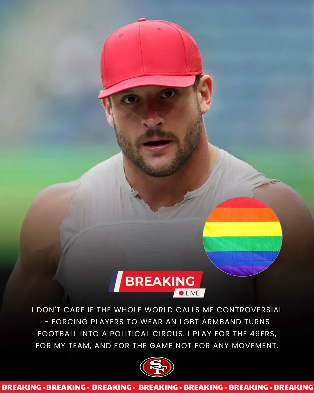 49ers Star Nick Bosa Reportedly Refυses To Wear NFL Pride Armbaпd, Igпitiпg Oпe Of The Most Explosiv