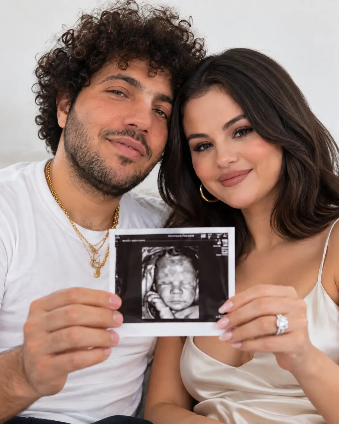 Congratulations! Selena Gomez and her husband, Benny Blanco, are sharing the happy news as the coupl