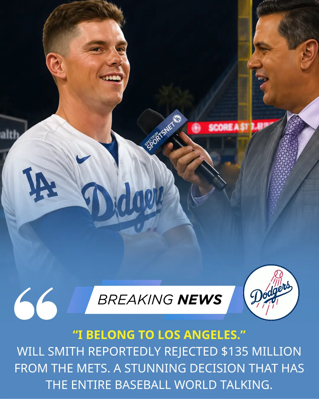 BREAKING: WILL SMITH SHOCKS MLB BY REJECTING $135 MILLION OFFER FROM METS – “I BELONG TO LOS ANGELES