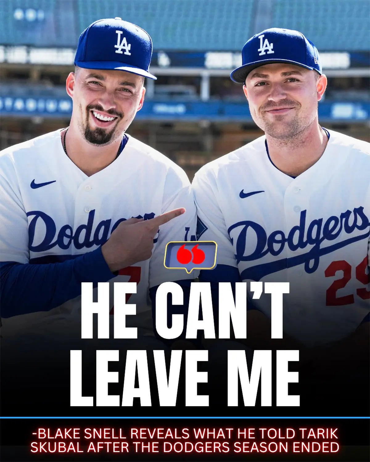 Blake Snell Sent 4-Word Message to Tarik Skubal After Dodgers Elimination from Playoffs
