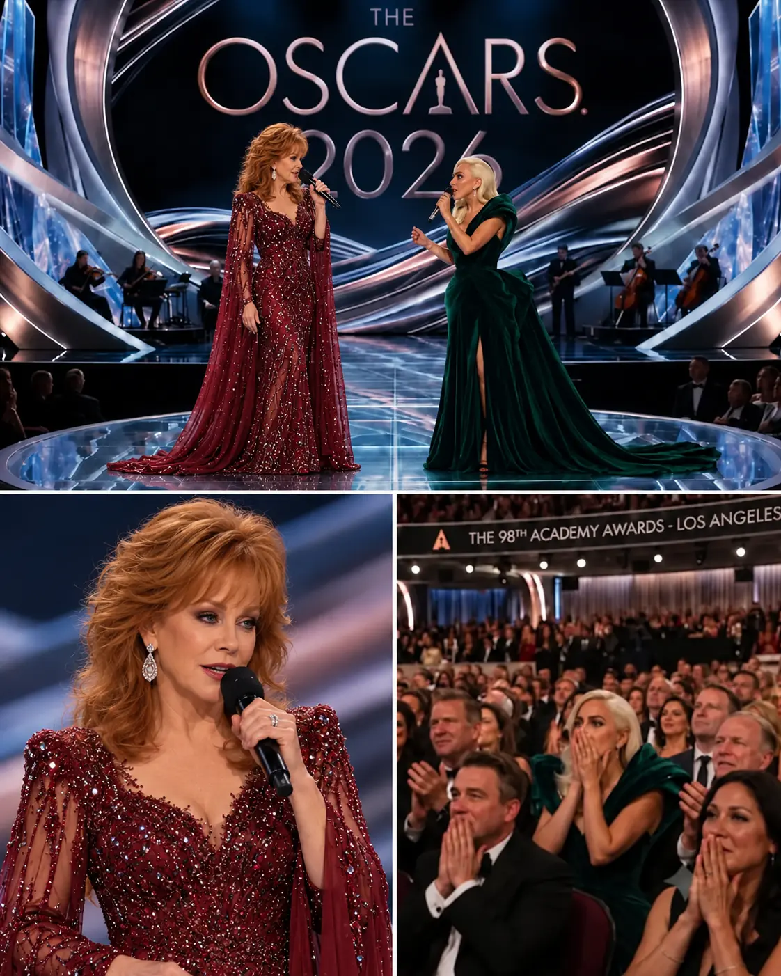 "SHOCKING LAST NIGHT: Reba McEntire & Lady Gaga stole the show at the 2026 Oscars – a duet of ""Drea