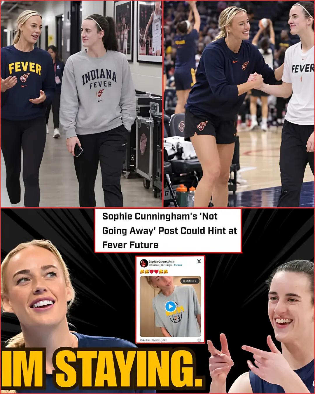 🚨 SOPHIE CUNNINGHAM JUST SET FEVER FANS BUZZING — AND CAITLIN CLARK IS RIGHT AT THE CENTER OF IT! �
