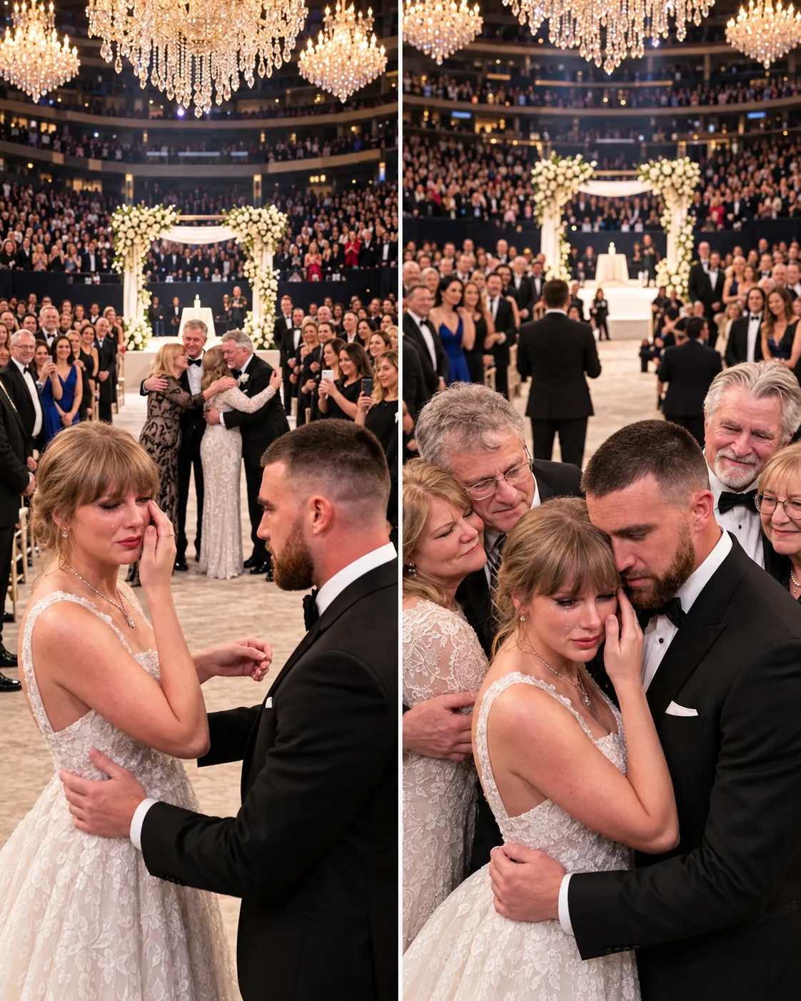 First Glimpse of the Emotional Moment as Taylor Swift and Travis Kelce’s Parents Embrace in Tears at