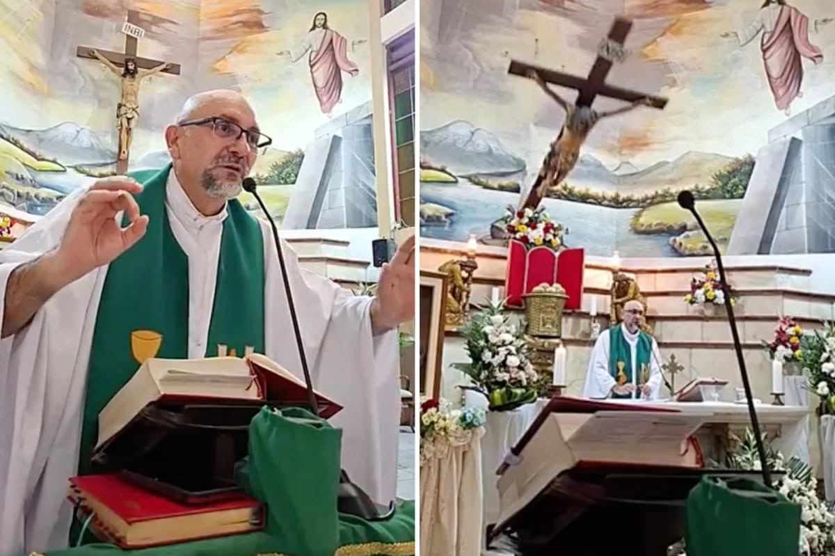 HEARTBREAKING: CATHOLIC PRIEST DIES AFTER A LARGE CRUCIFIX FALLS DURING LIVESTRE