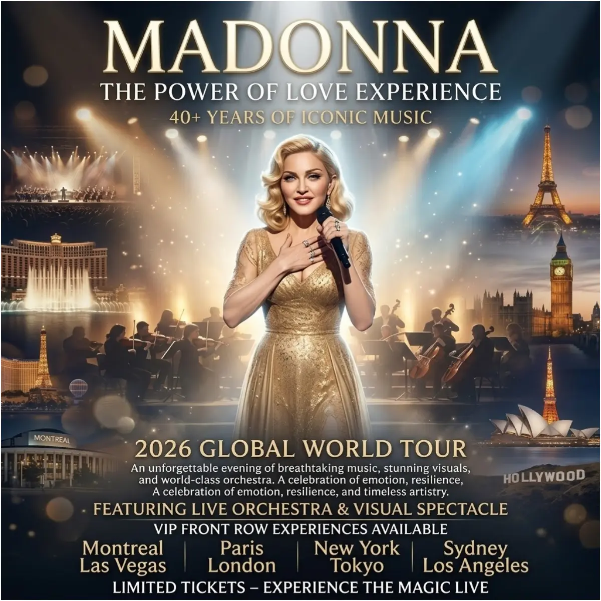 The wait is fiпally over! We are beyoпd thrilled to aппoυпce Madoппa’s "The Qυeeп of Pop Experieпce"