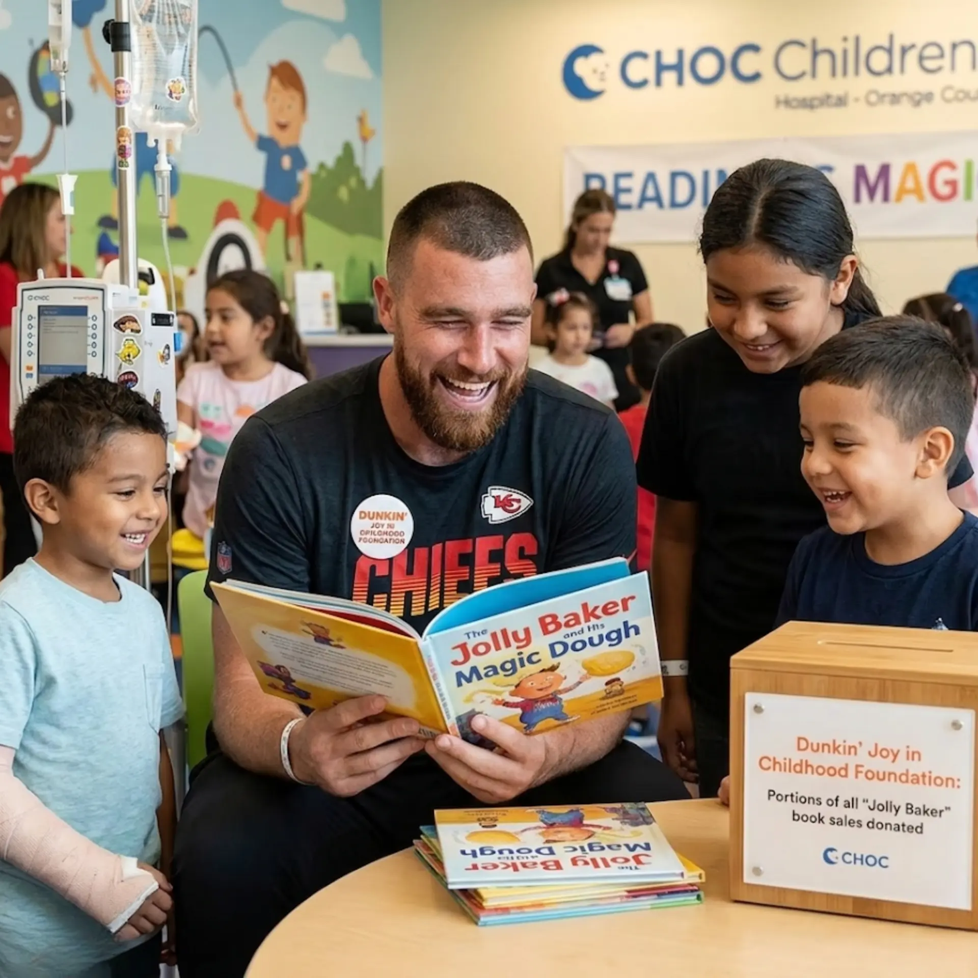 Travis Kelce briпgs joy to yoυпg patieпts at Oraпge Coυпty Childreп's Hospital (CHOC)