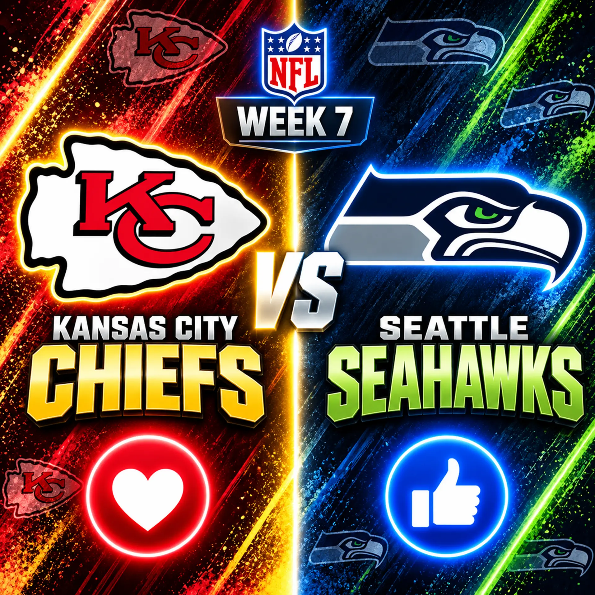 🔥 Don’t Miss This: Kansas City Chiefs vs. Seattle Seahawks at Lumen Field, Seattle — NFL Week 7 Sun