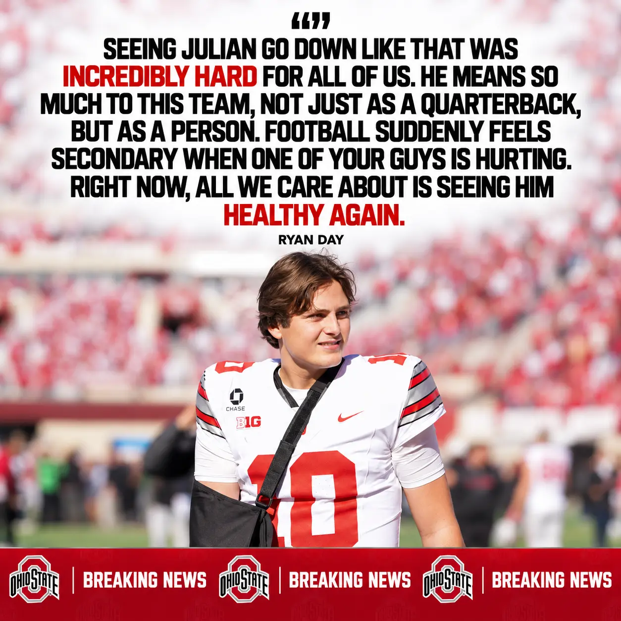 🚨💔 35 MINUTES AGO IN COLUMBUS: RYAN DAY BREAKS HIS SILENCE AFTER JULIAN SAYIN’S INJURY — AND HIS E