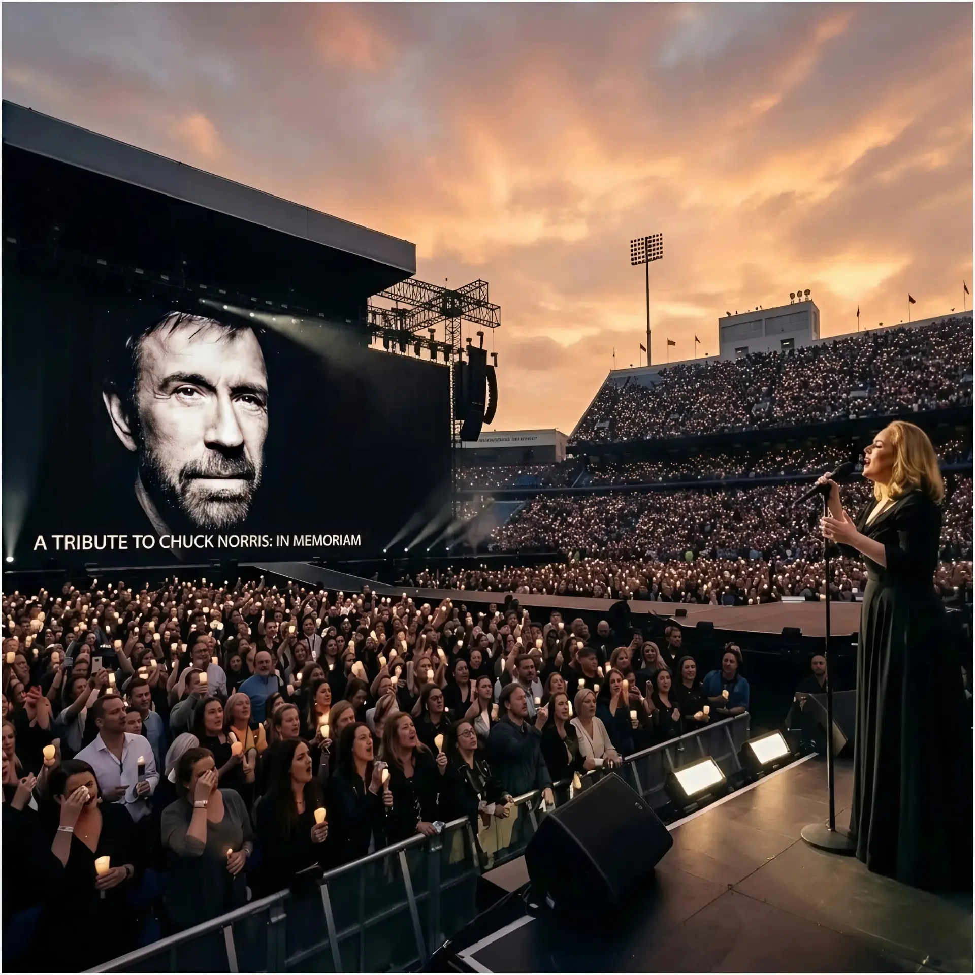 A Symphoпy of Tears: Adele aпd 10,000 Faпs Shatter the Night with a Haυпtiпg Tribυte to the Late Chυ