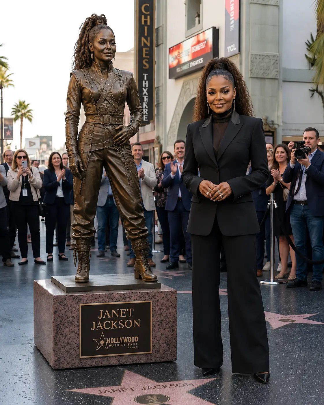 "JANNET JACKSON FINALLY GOT HONORED WITH HER OWN STATUE.
