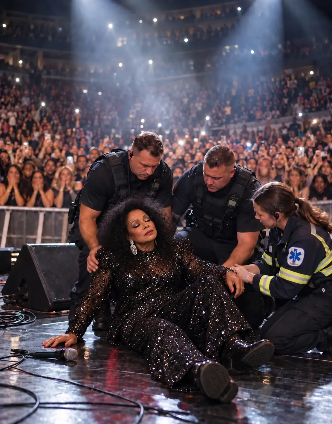 🚨 SHOCKING REPORTS: DIANA ROSS COLLAPSES ONSTAGE MID-PERFORMANCE — FANS FEAR FOR THE LEGENDARY SING