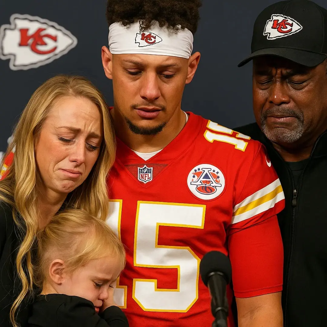 In a moment no one saw coming, the face of the Kansas City Chiefs, Patrick Mahomes, stood alongside 