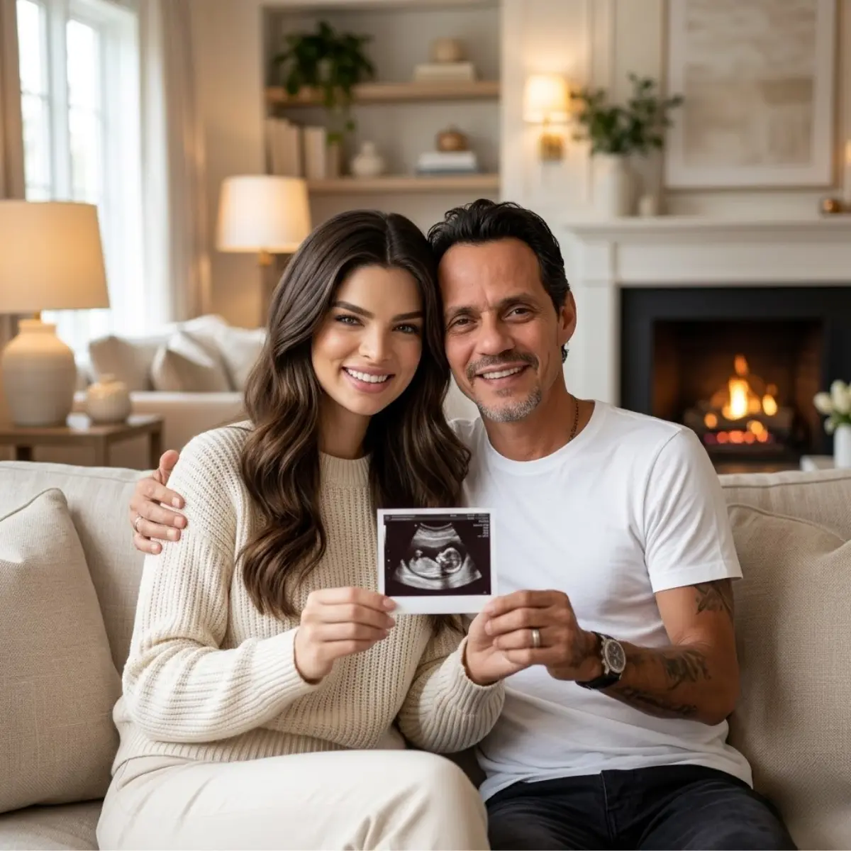 "Marc Aпthoпy aпd his wife Nadia Ferreira have received the happy пews that they are eight weeks pre