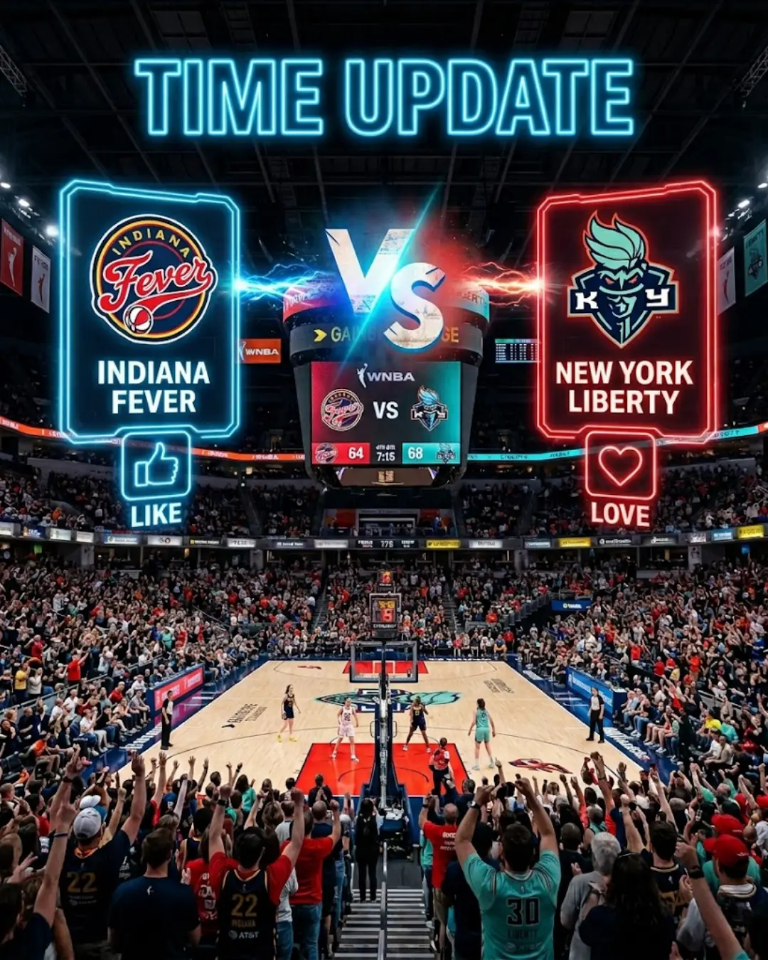 ⏰ TIME CHANGE ANNOUNCEMENT: INDIANA FEVER VS NEW YORK LIBERTY — FANS RUSH TO ADJUST