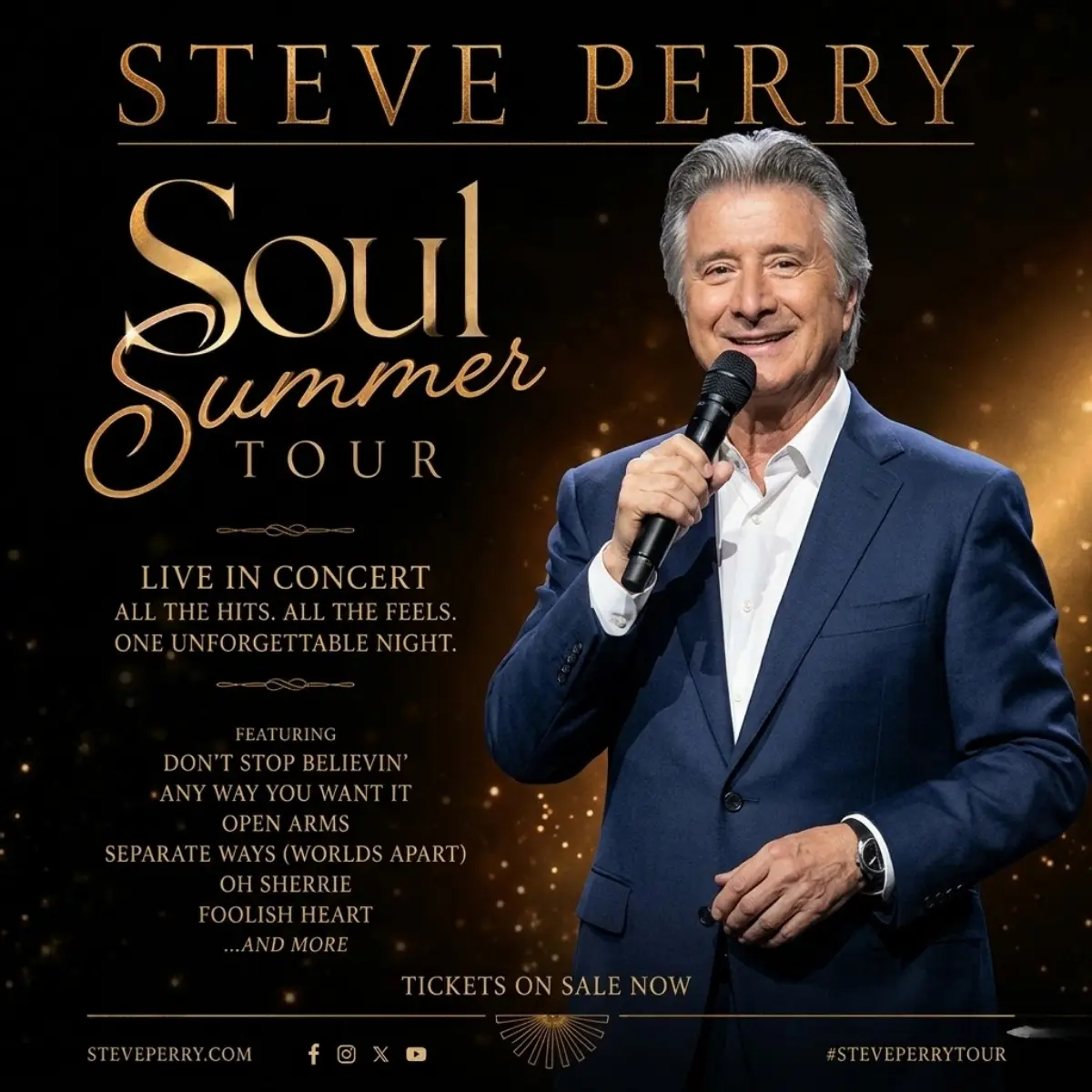 STEVE PERRY ANNOUNCES “SOUL SUMMER TOUR” — AND FANS AROUND THE WORLD ARE CALLING IT THE RETURN OF AN