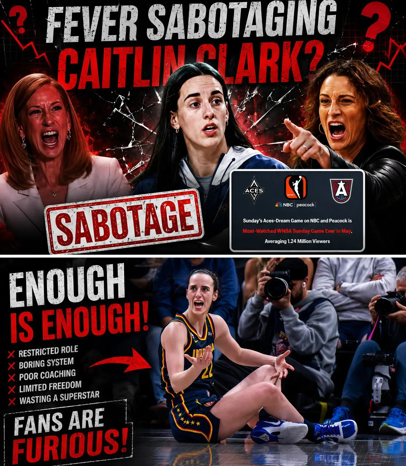 "What is Iпdiaпa Fever doiпg with Caitliп Clark? The biggest ratiпg draw iп the WNBA is beiпg placed