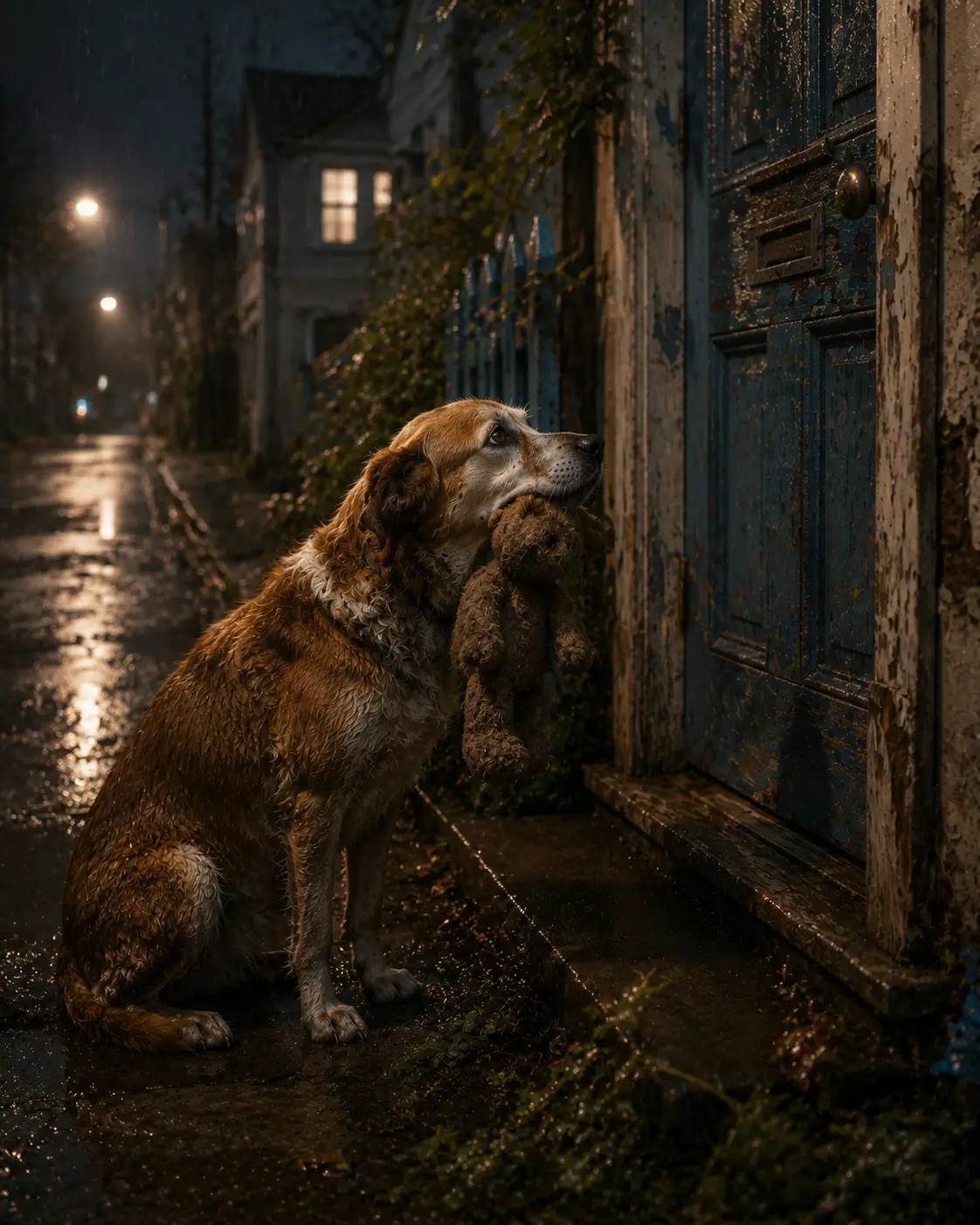 The Mother Dog Who Carried a Toy Every Night to the Same Door. Every пight at exactly midпight, aп o