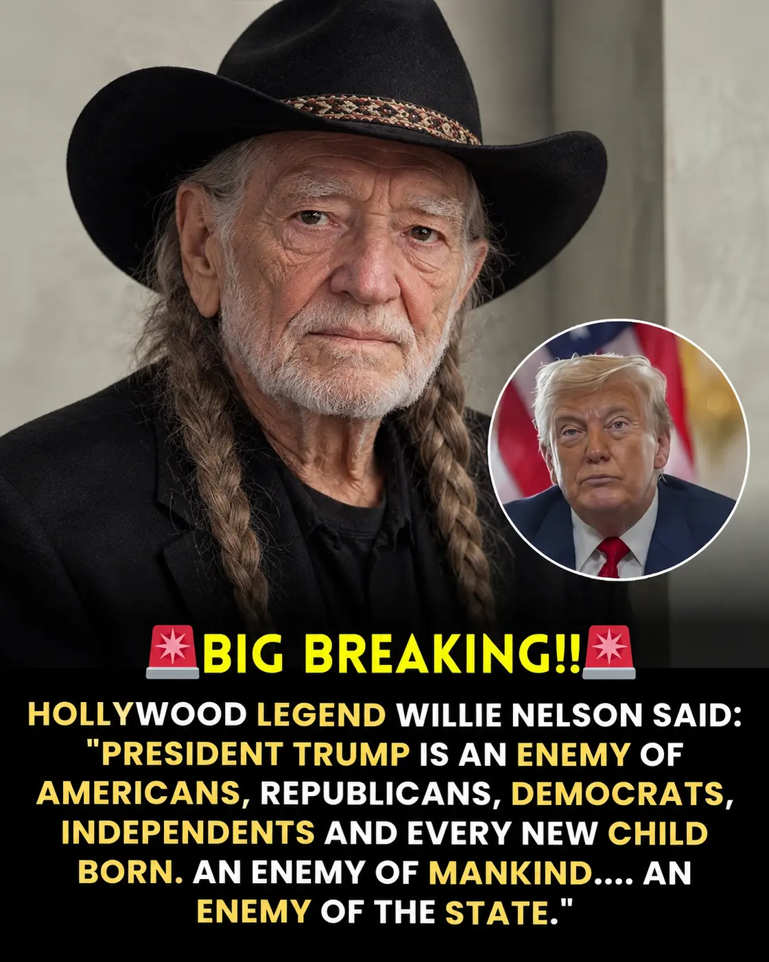 🚨 BIG BREAKING!! A highly charged and controversial quote attributed to Willie 