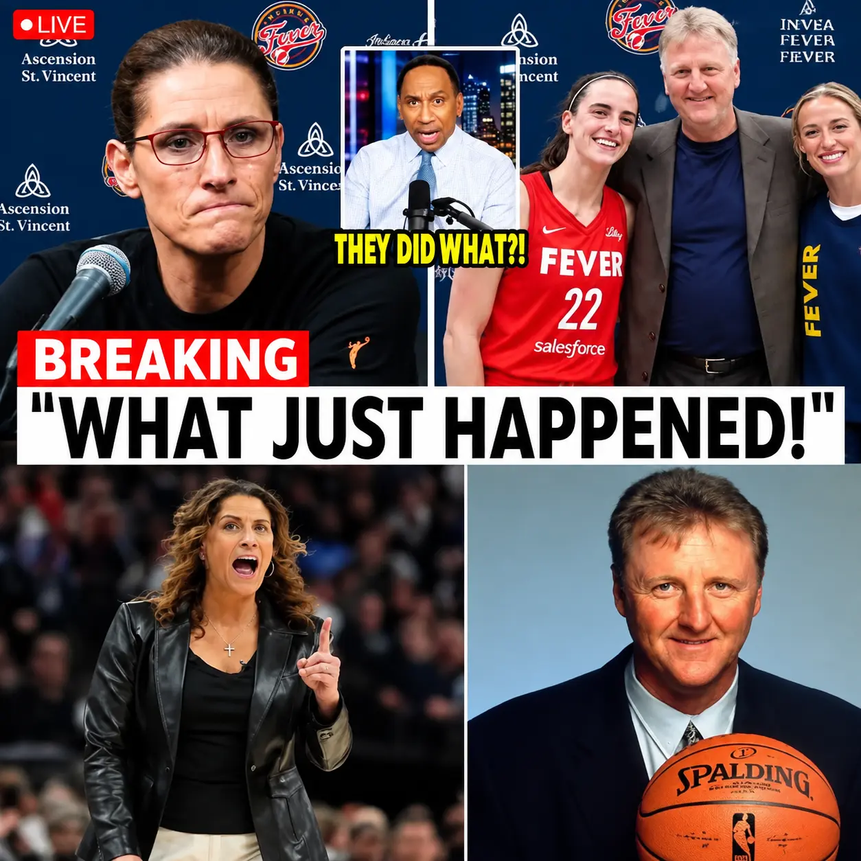 WNBA WORLD ERUPTS AS CAITLIN CLARK, SOPHIE CUNNINGHAM & LARRY BIRD SPARK A MASSI