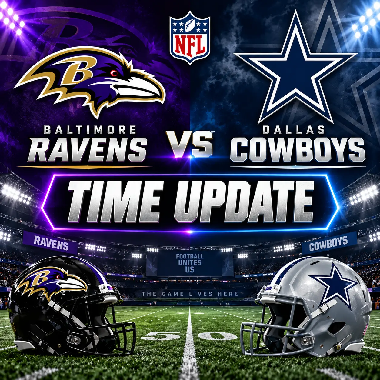 "🚨🏈 NFL TIME ALERT: BALTIMORE RAVENS VS DALLAS COWBOYS — KICKOFF TIME, TV CHANNELS & LIVE-STREAMIN