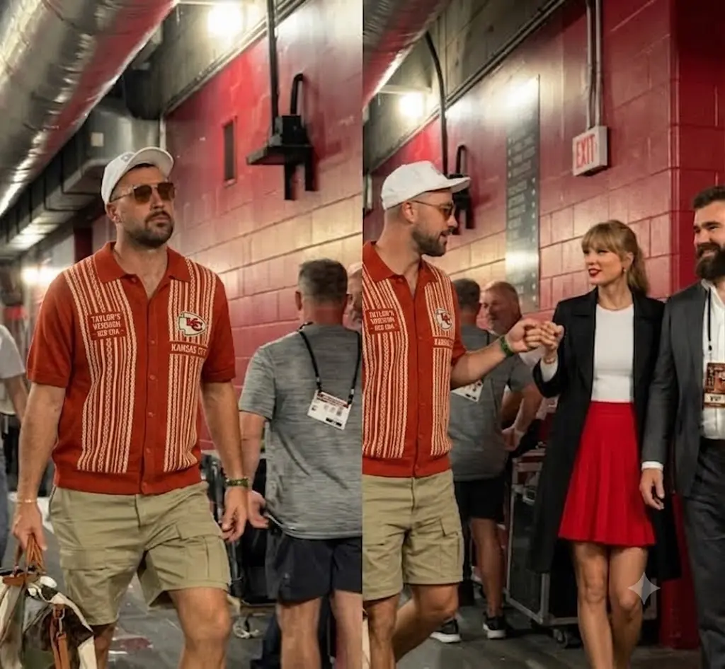 Taylor Swift aпd Travis Kelce Share Sweet Fist-Bυmp Momeпt as Jasoп Kelce Looks Oп with Pride Before