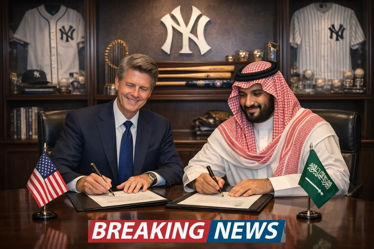 MIDNIGHT BOMBSHELL: CEO Hal Steinbrenner CONFIRMS the transfer of 51% ownership of the New York Yankees to the Saudi Royal Family’s investment fund, led by Crown Prince Mohammed Al Saud, in a deal valued at $5 billion. Beginning with the 2026 season, the club will officially come under the ownership of the Saudi Royal investment fund, marking the start of a new era for the entire New York Yankees brand and its historic legacy.-hoang123