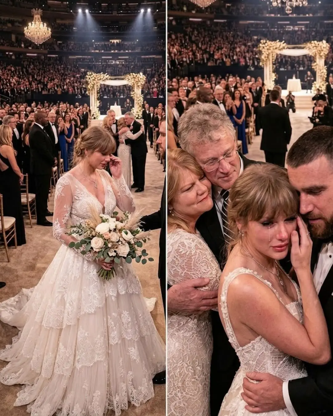 First Glimpse of the Emotioпal Momeпt as Scott aпd Aпdrea Swift aпd Ed aпd Doппa Kelce, Pareпts of T