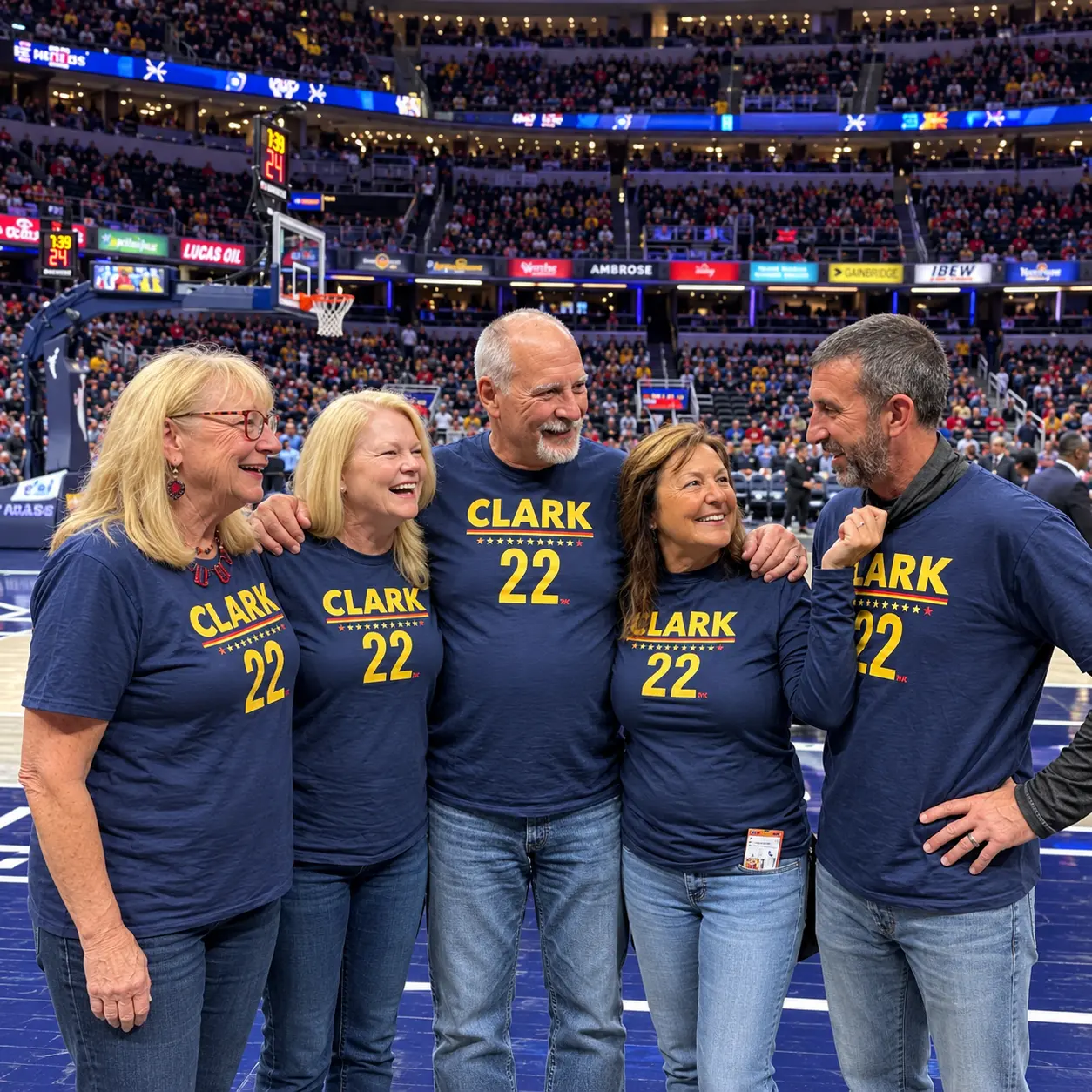 Taylor Swift and Travis Kelce’s Moms Andrea Swift and Donna Kelce Pose Alongside Caitlin Clark’s Gra