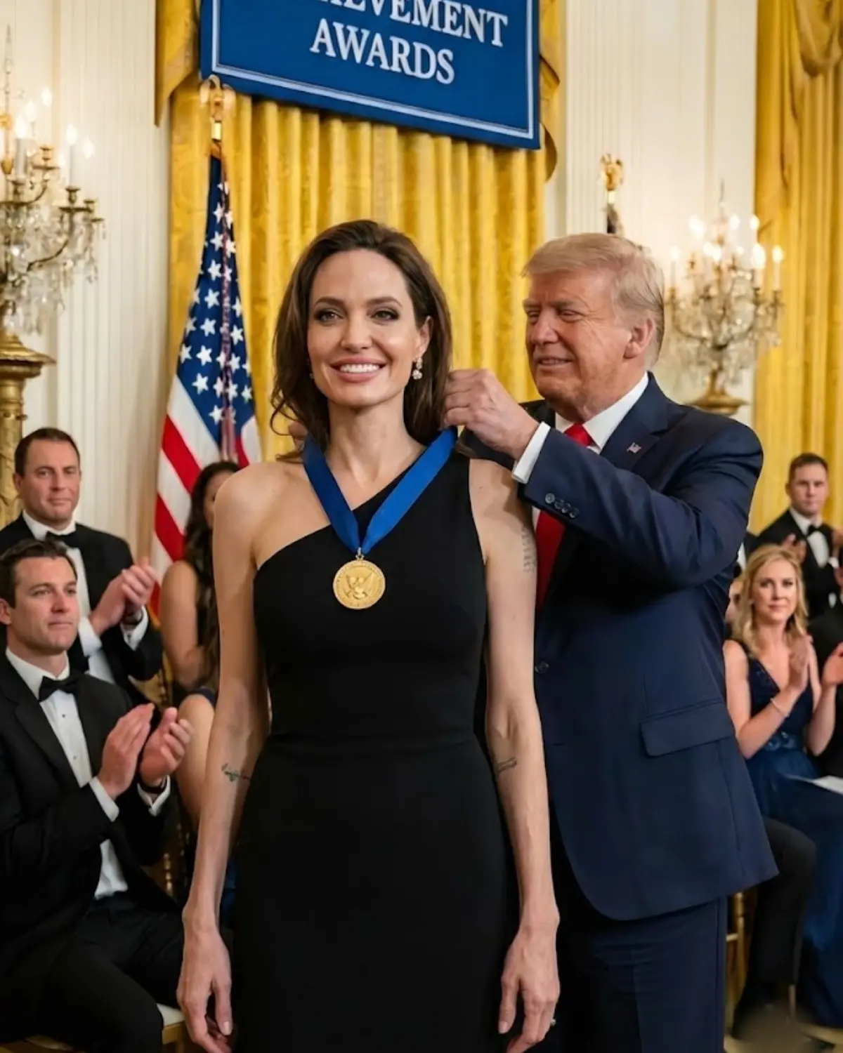 Donald Trump Honors Angelina Jolie at Prestigious Gala Celebrating Art, Influence, and Humanitarian 