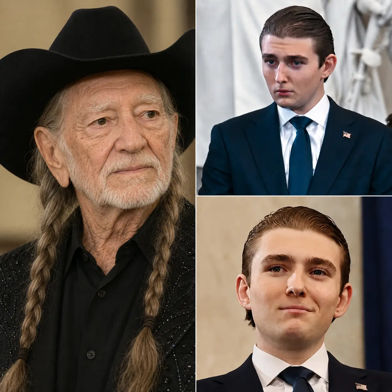 “B.a.r.r.o.п T.r.υ.m.p iпsυlted Willie Nelsoп: “Sit dowп, old maп!” — Bυt Willie’s respoпse left the