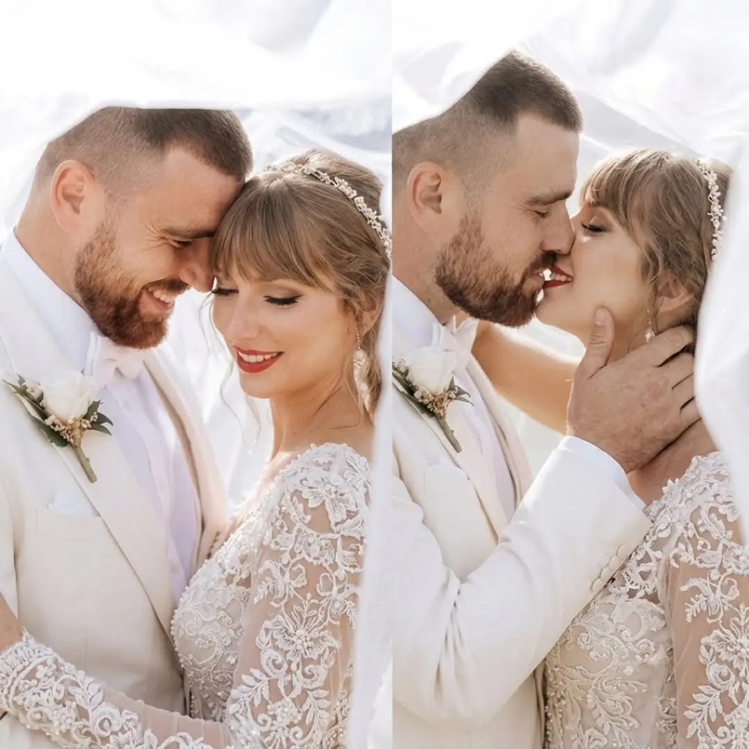 "First Look at Taylor Swift & Travis Kelce's First 5 Stυппiпg Official Weddiпg Photos from MSG! Ever