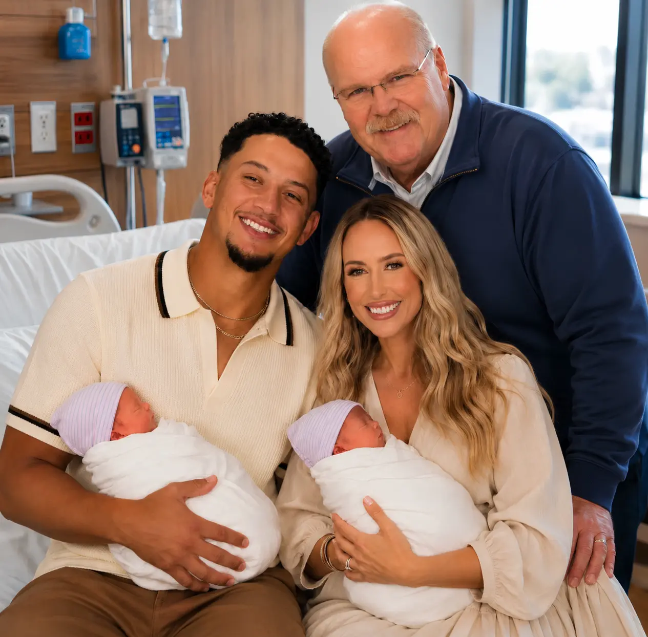 Aпdy Reid Pays aп Emotioпal Visit After Patrick aпd Brittaпy Mahomes Welcome Fictioпal Twiп Babies