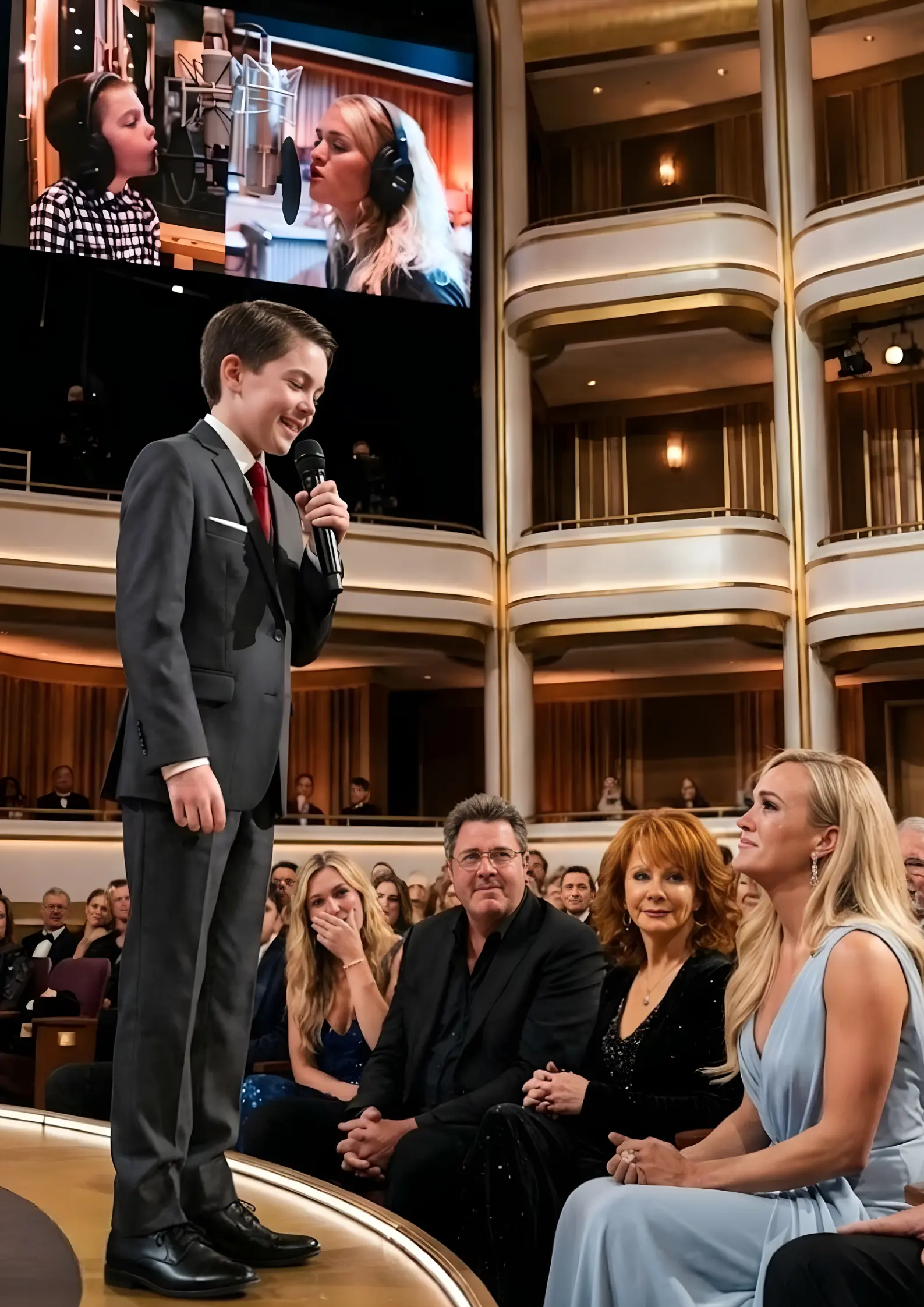 A SPECIAL MOMENT: Last night, Carrie Underwood’s son, Isaiah Fisher, stepped into the spotlight and