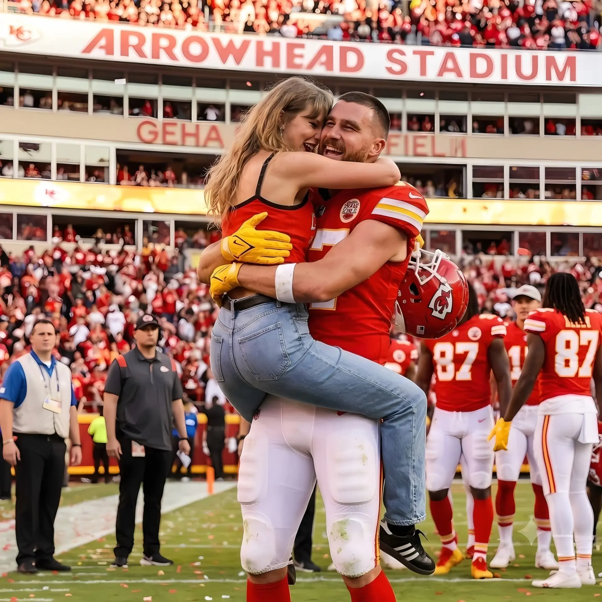 OMG!!!...Taylor Swift Stuns Arrowhead With Unexpected Dash to Travis Kelce After Chiefs’ Dramatic 33