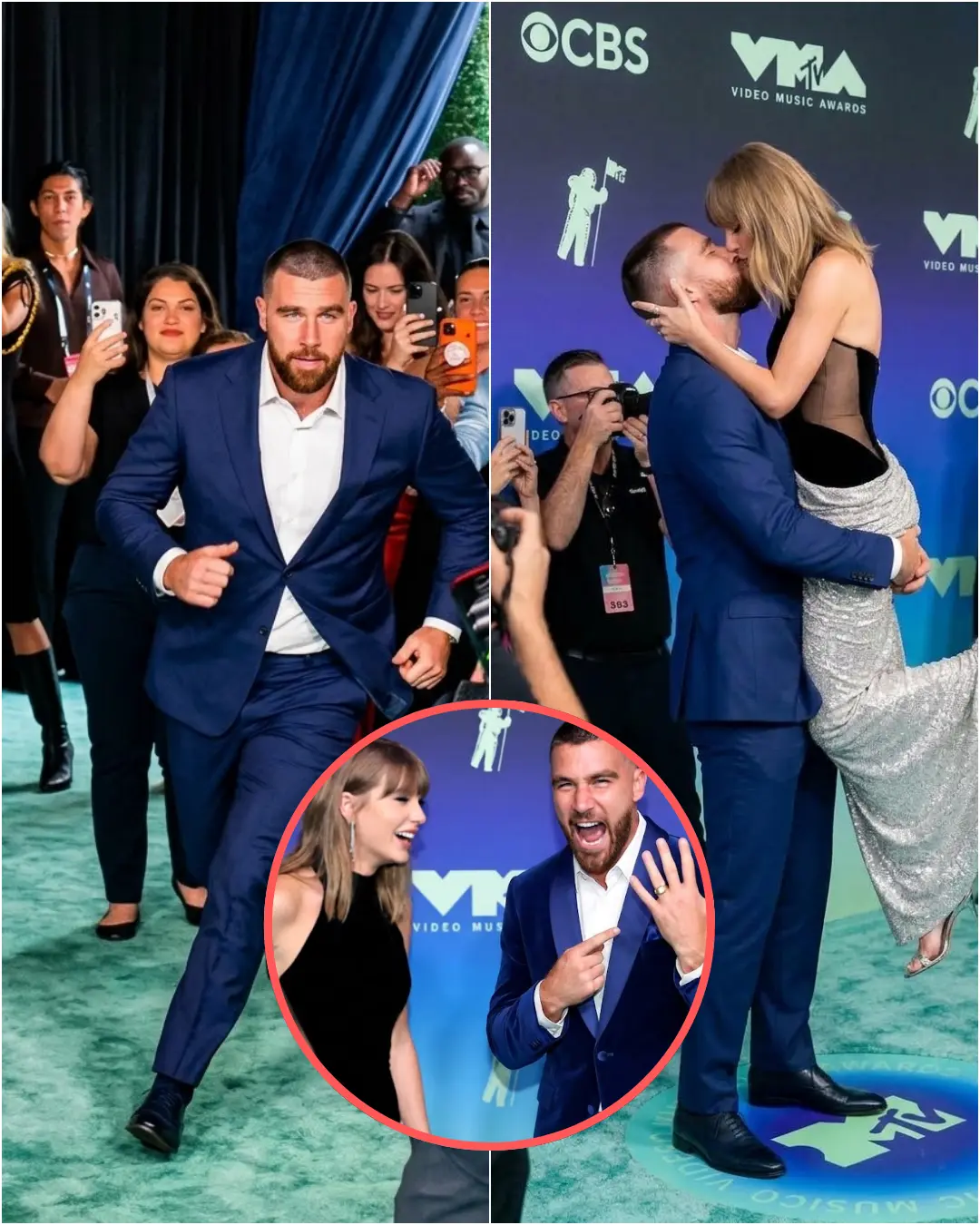 After the Chiefs’ 24–10 Win Over the Dolphins, Travis Made a Late VMAs Entrance to Reunite With Tayl
