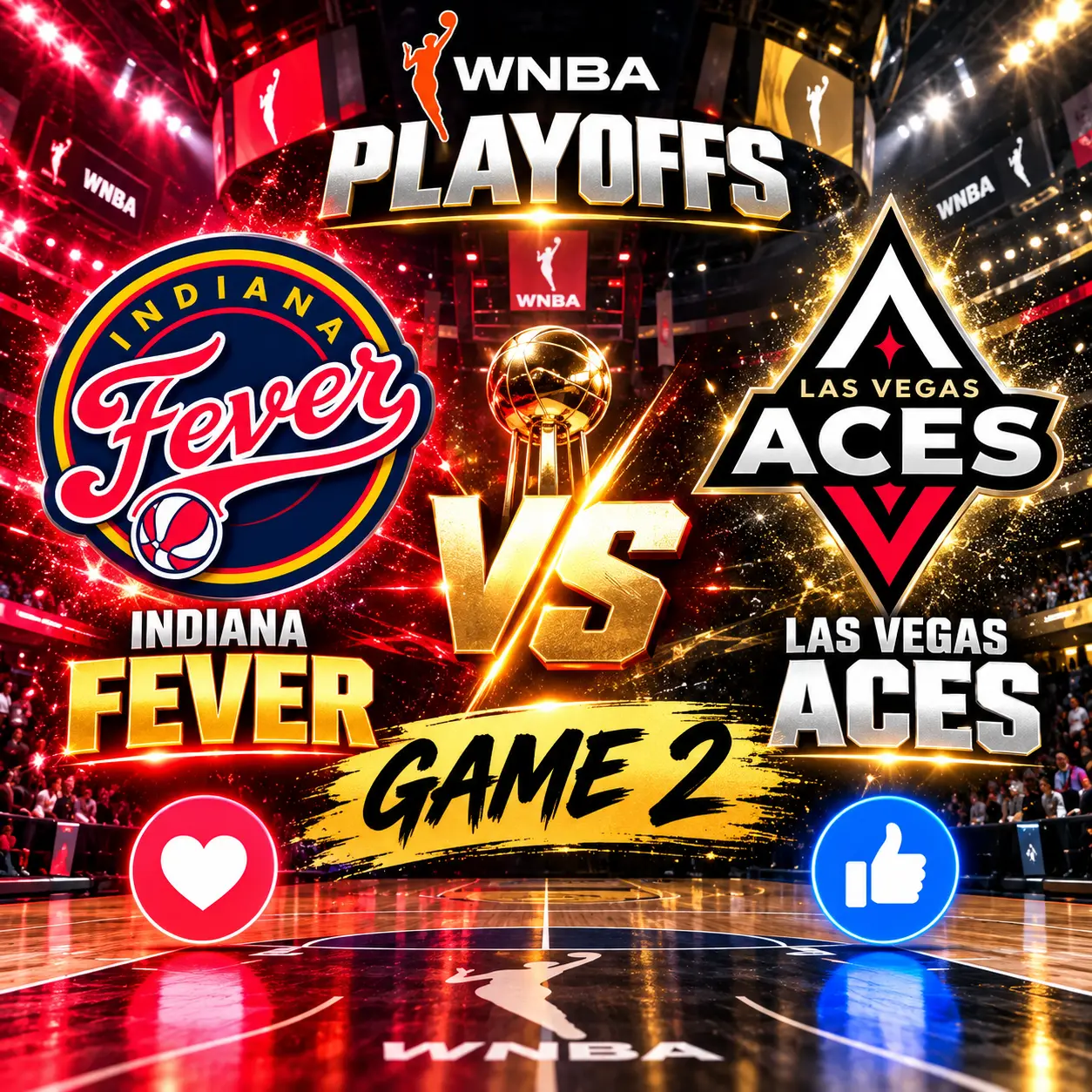 🚨🔥 PLAYOFF SHOWDOWN GAME 2: INDIANA FEVER VS. LAS VEGAS ACES — ONE OF THE WNBA