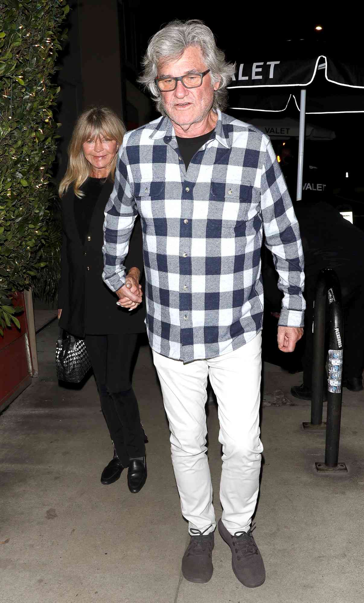 Kurt Russell and Goldie Hawn Hold Hands on Dinner Date in L.A.
