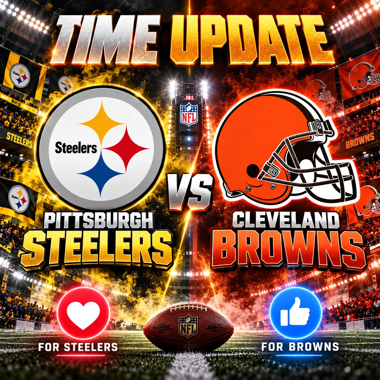 🚨🏈 TIME UPDATE: PITTSBURGH STEELERS VS. CLEVELAND BROWNS - WEEK 4 KICKOFF CONFIRMED, TWO AFC NORTH